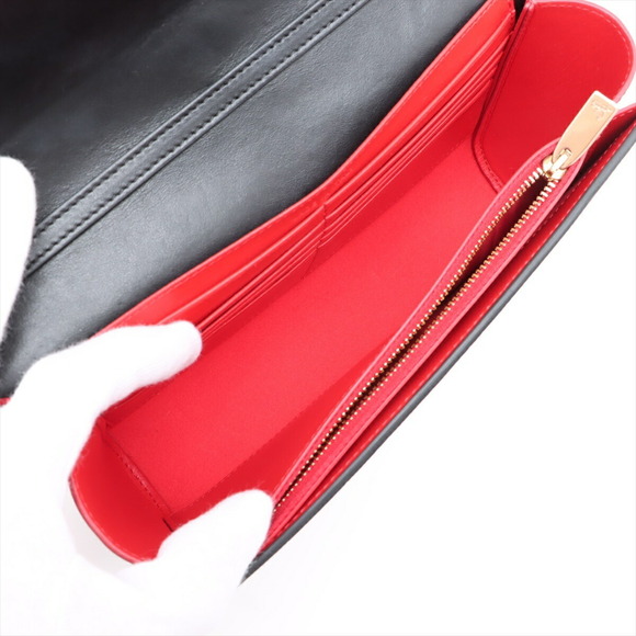 Christian Louboutin Panettone Leather Stud Chain Shoulder Bag Black - Picture 6 of 8